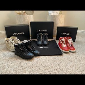 CHANEL HIGH TOP SNEAKERS